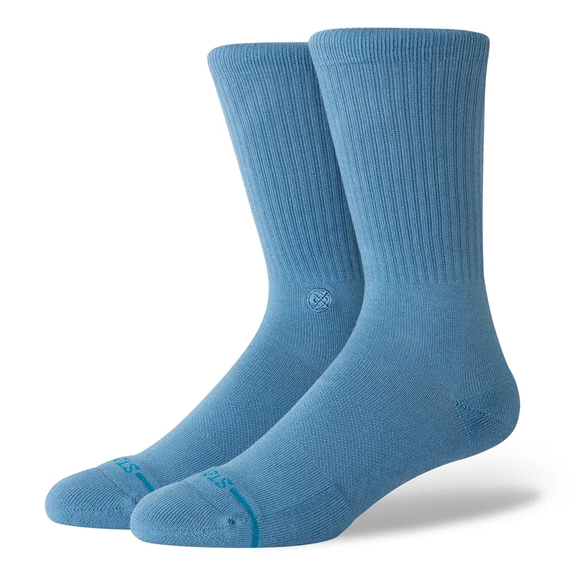 Stance Icon Crew Sock 3 Pack in Blue/Sand/Cream - SIZE Large-1