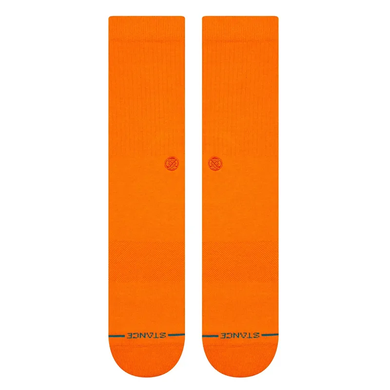 Stance Icon Crew Sock in Orange - SIZE Large-1