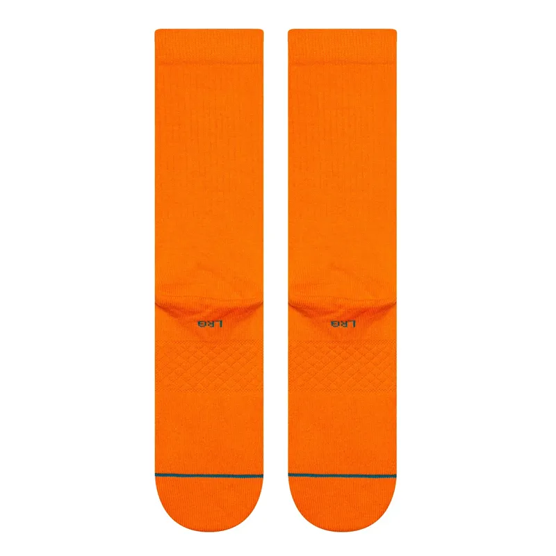 Stance Icon Crew Sock in Orange - SIZE Large-2