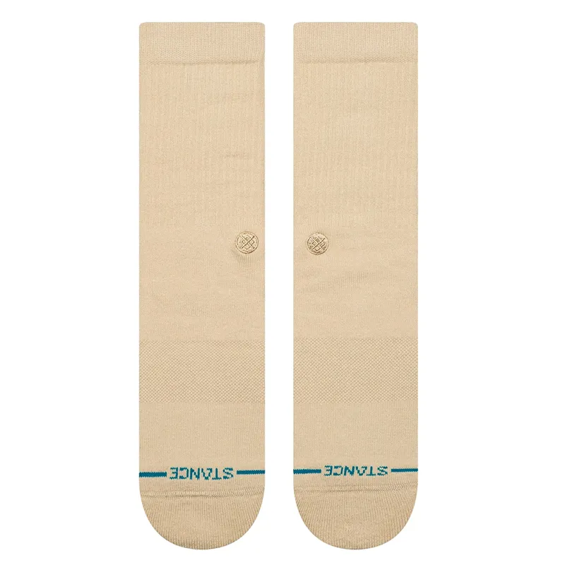 Stance Icon Crew Sock in Sand - SIZE Large-1