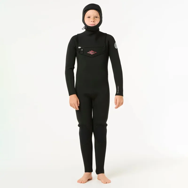 Rip Curl Junior Dawn Patrol 5/4mm Chest Zip Hooded Wetsuit-1