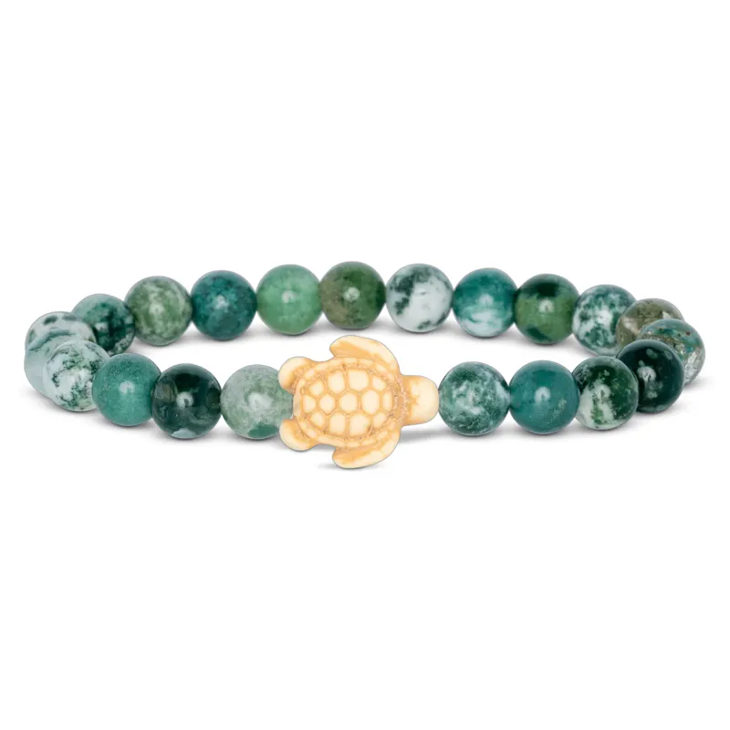 Fahlo The Journey Sea Turtle Tracking Bracelet in Seagrass Green