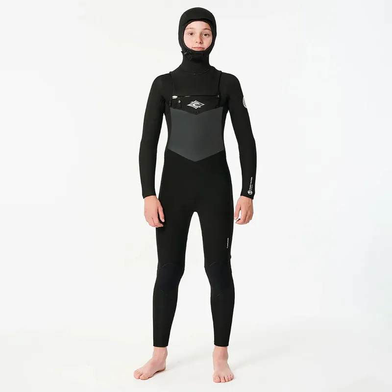 Rip Curl Junior Dawn Patrol 5/4mm Chest Zip Hooded Wetsuit