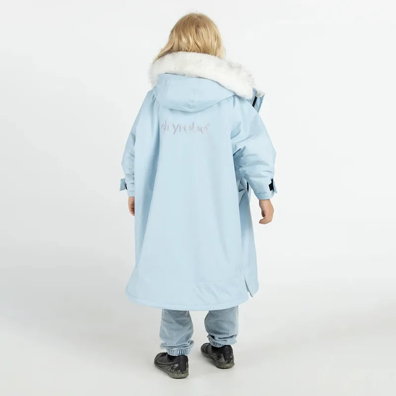 Dryrobe Advance Long Sleeve Change Robe in Alpine Ice Blue/White for Ages 5-9-1