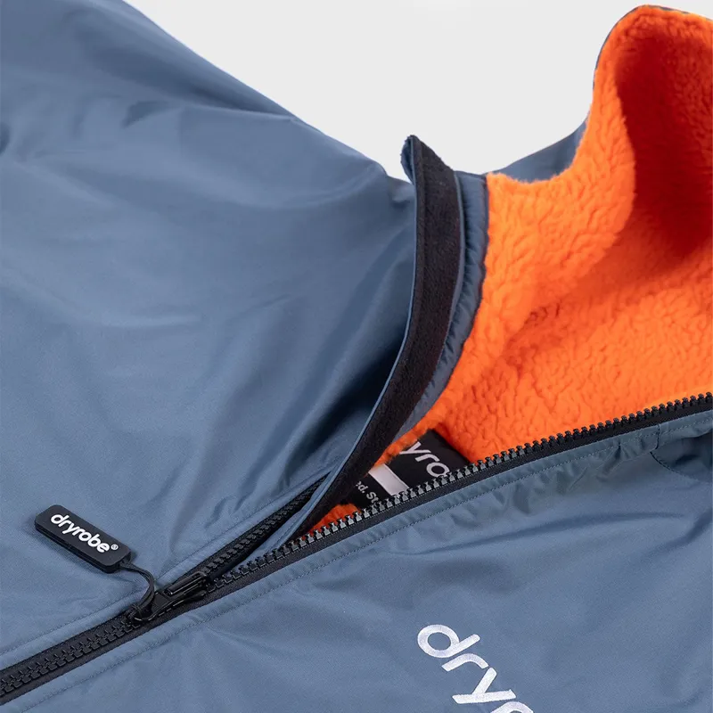 Dryrobe Advance Long Sleeve Change Robe in Charcoal Grey/Orange for Age 10-14-3