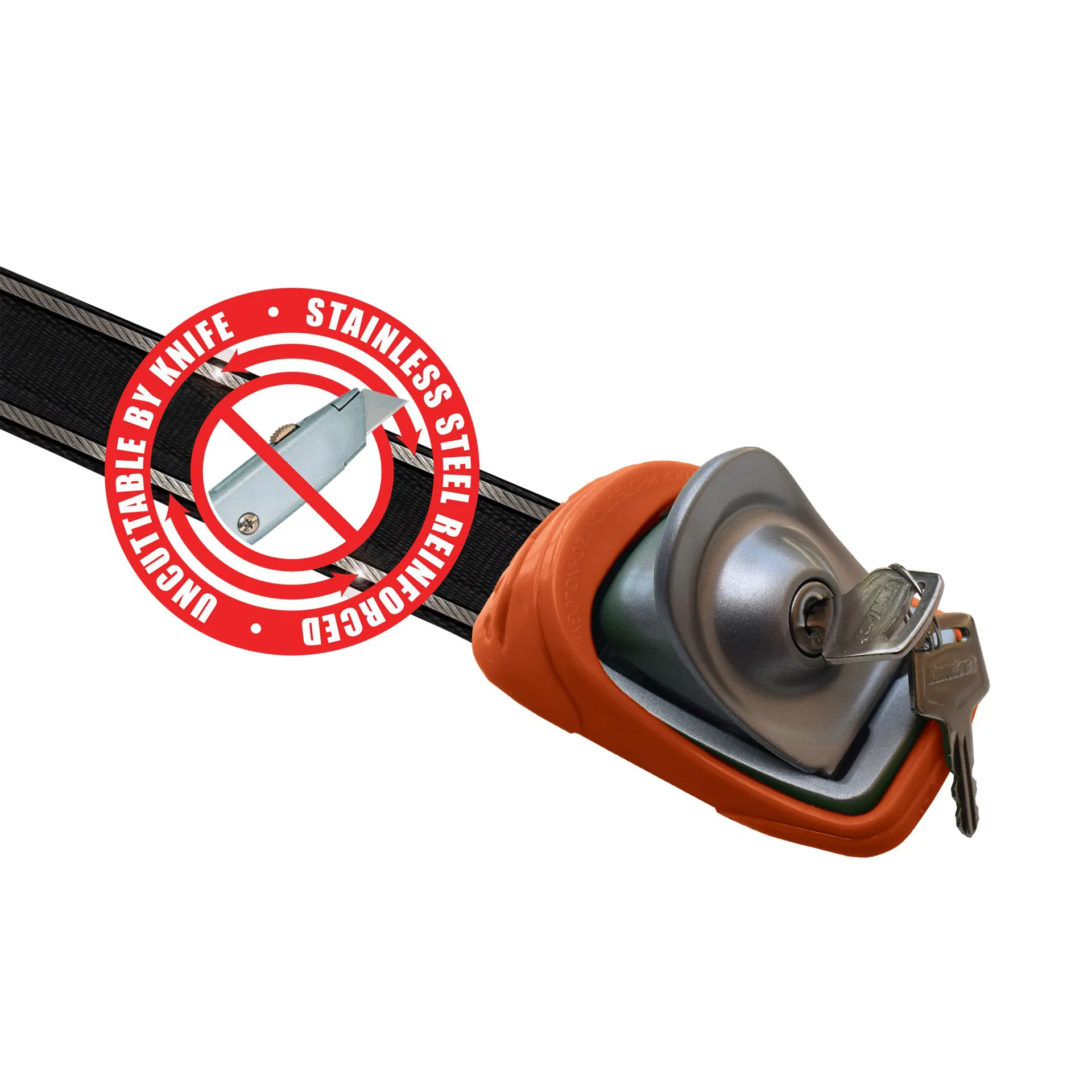 Loackable Strap Kanulock 2.5m/8ft Lockable Tie-Down Straps