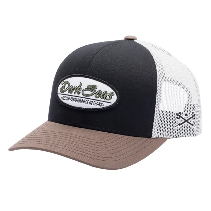 Dark Seas Laguna Cap in Black/Brown