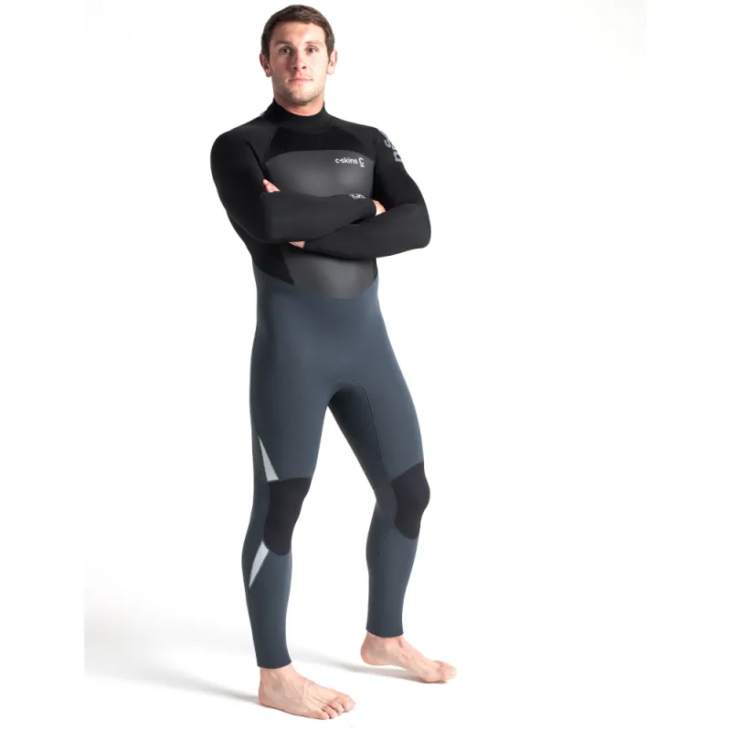 C-Skins / Mens / Legend / 5-4-3mm / Back Zip / Graphite-Black-Silver-2