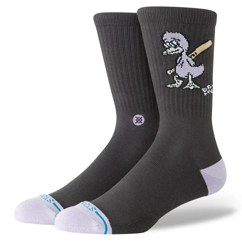 Stance Lights Out Crew Sock in Charcoal