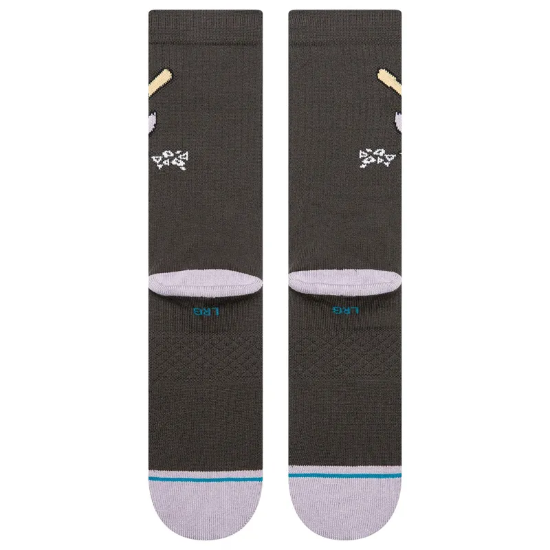 Stance Lights Out Crew Sock in Charcoal-2