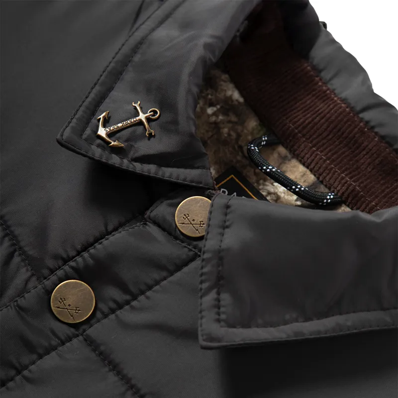 Dark Seas Machinist Nylon Jacket in Black-3