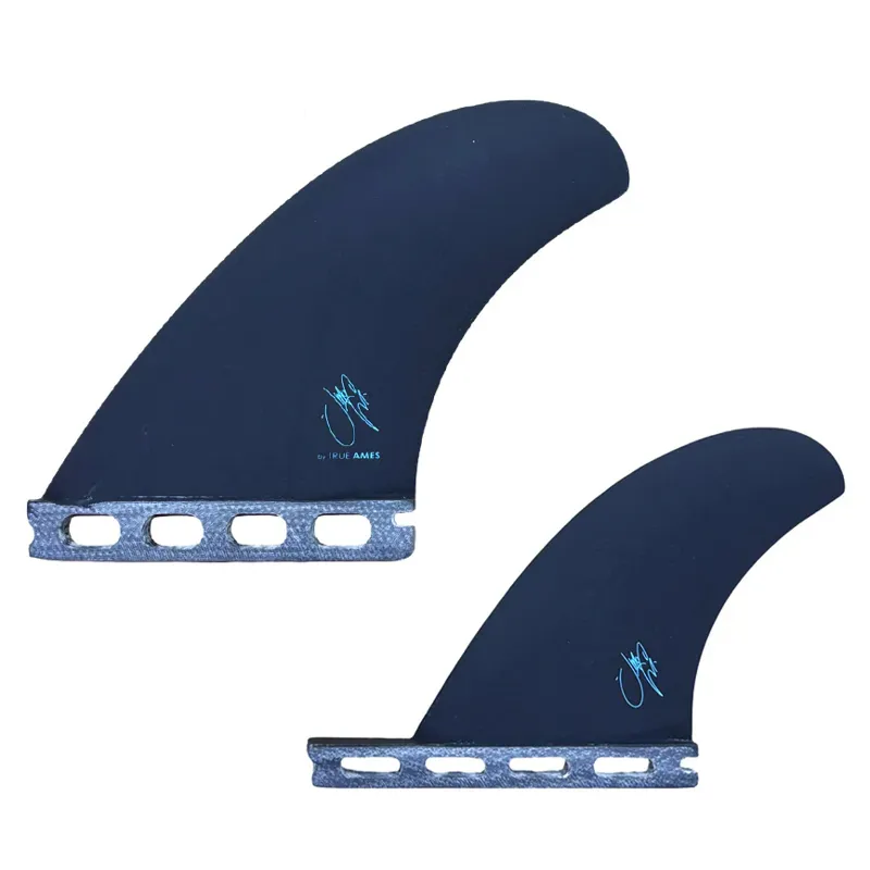 True Ames McCallum Futures Compatible Quad Fins in Charcoal