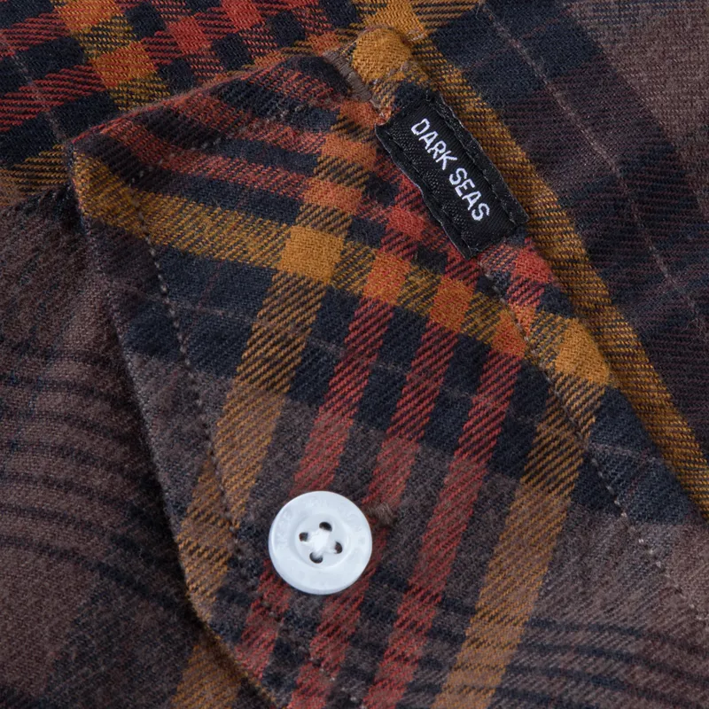 Dark Seas Newton Woven Shirt in Brown/Black-3