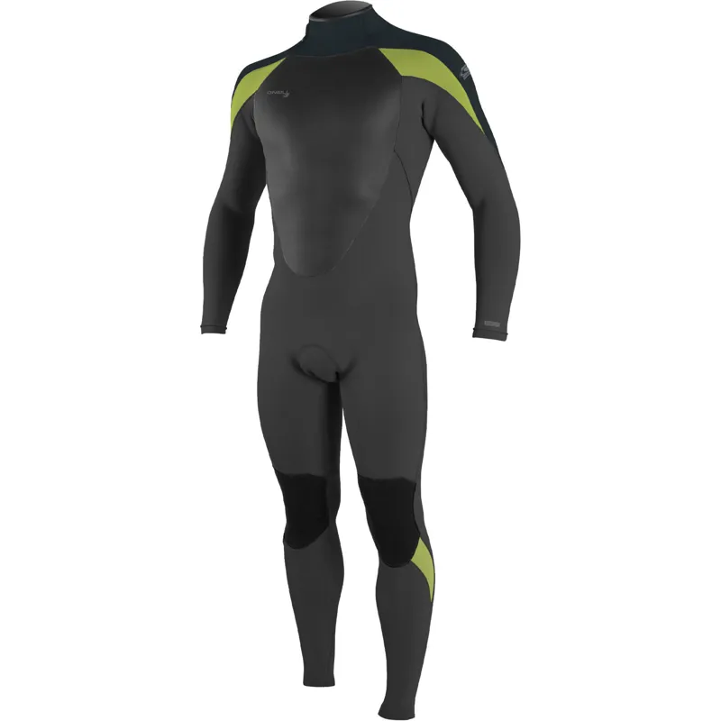 O'Neill Epic 4-3mm Back Zip Wetsuit in Black-Gunmetal-Dayglo