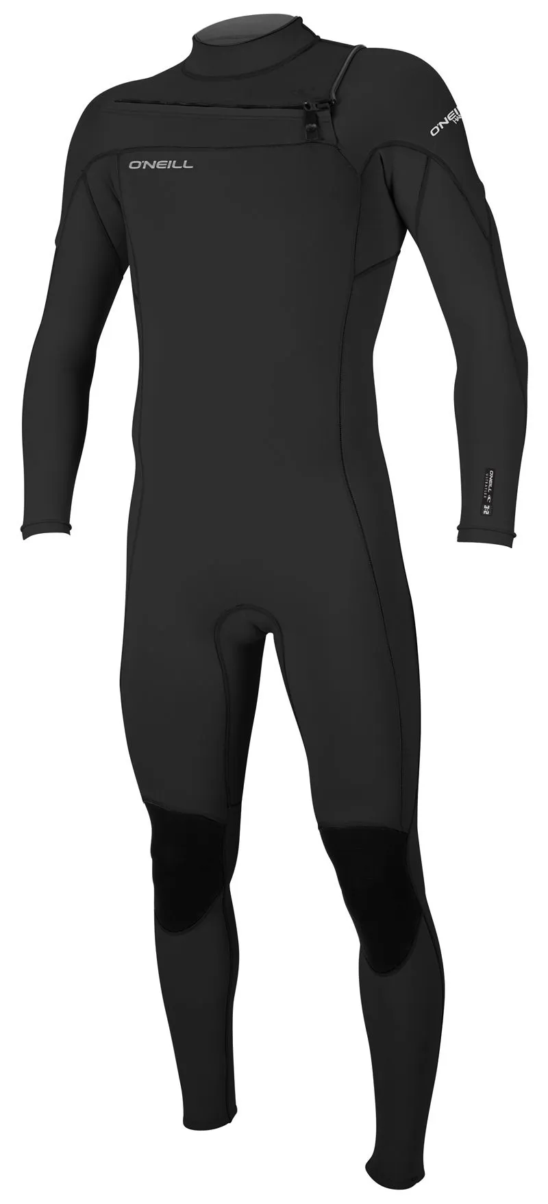 O Neill Mens Hammer 3-2mm Chest Zip Wetsuit in Black