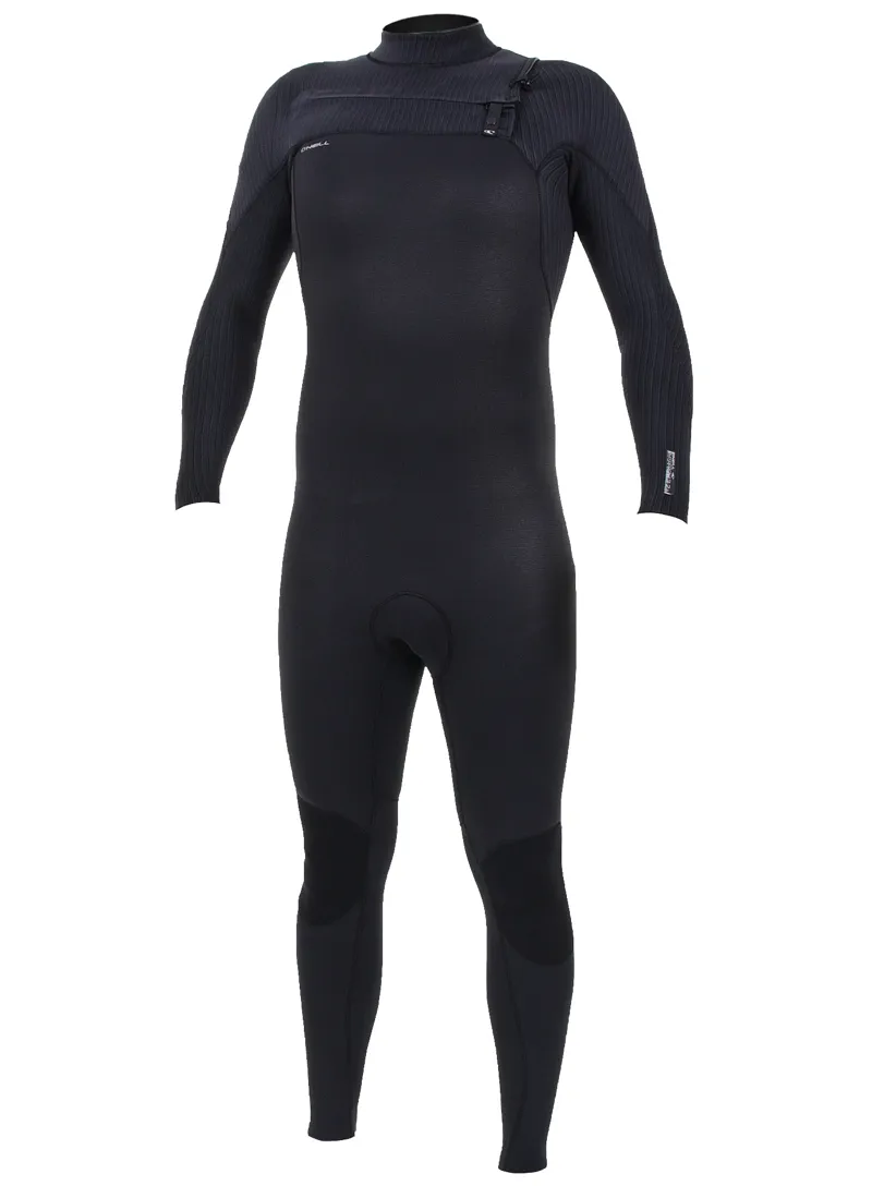 O'Neill Hyperfreak 4/3mm+ Chest Zip Wetsuit in Black