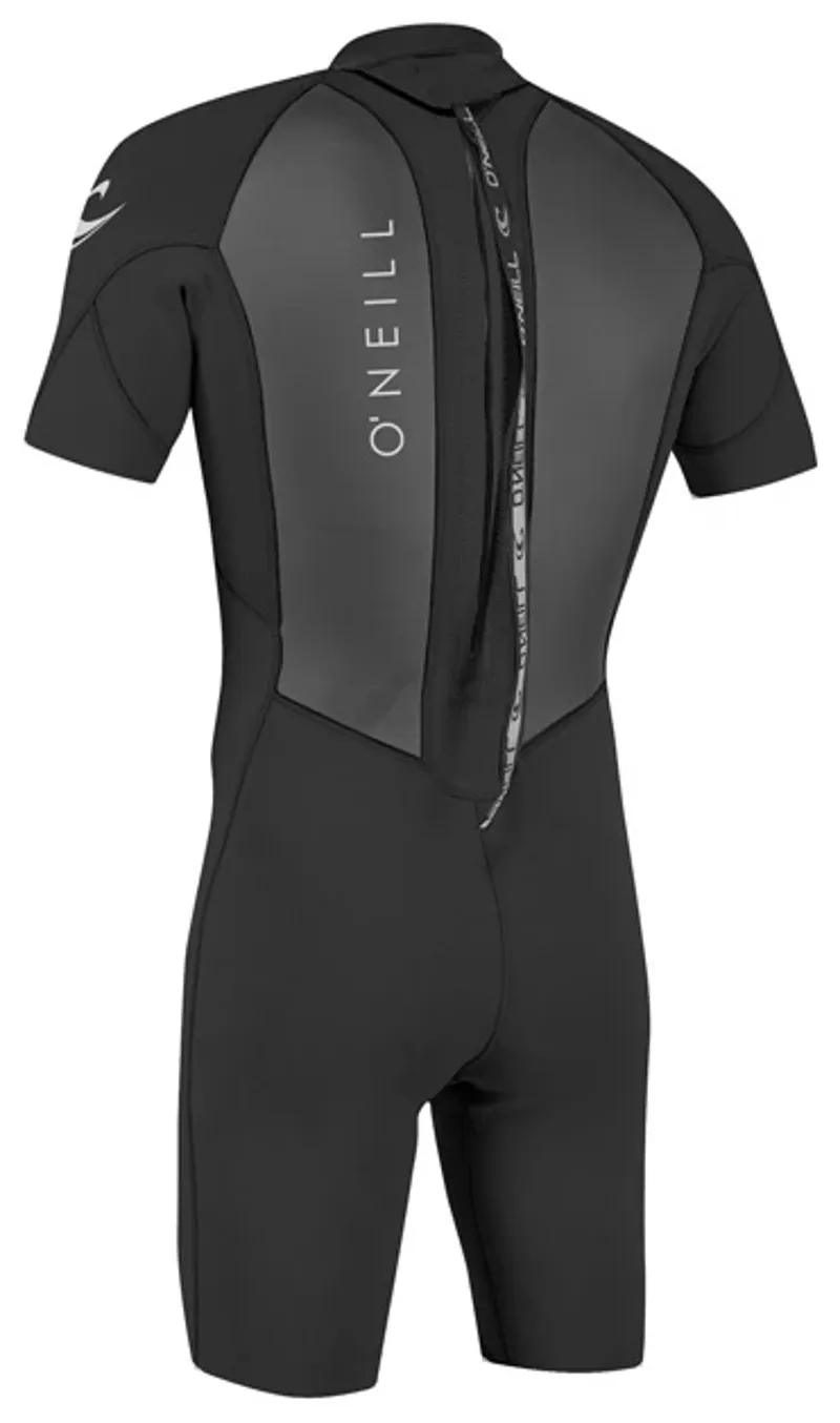 O Neill Reactor Mens 2mm Back Zip Shorty Wetsuit in Black-1