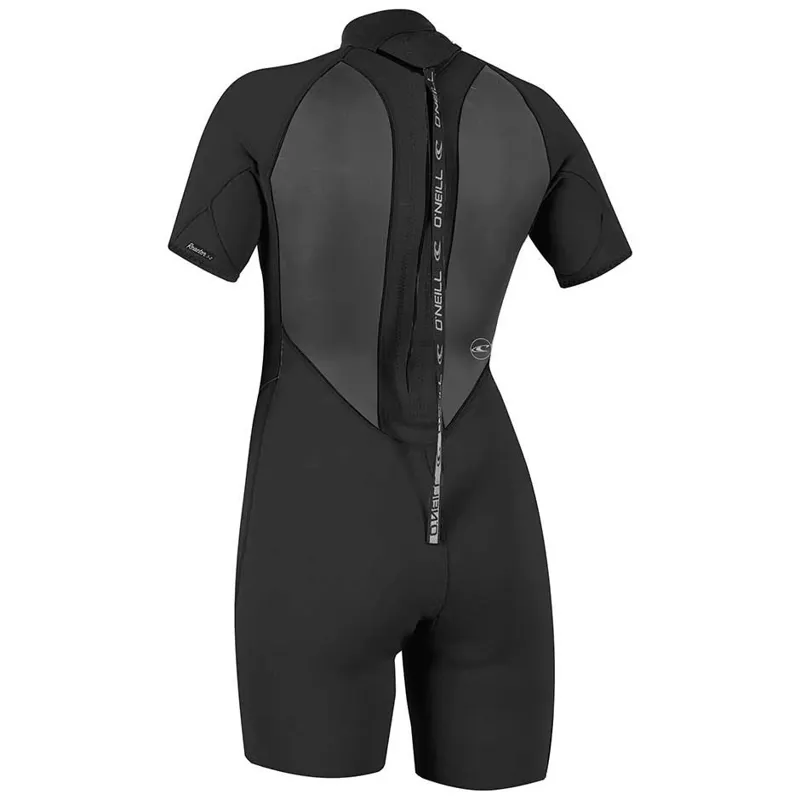 O Neill Womens Reactor 2mm Back Zip Shorty Wetsuit in Black-1