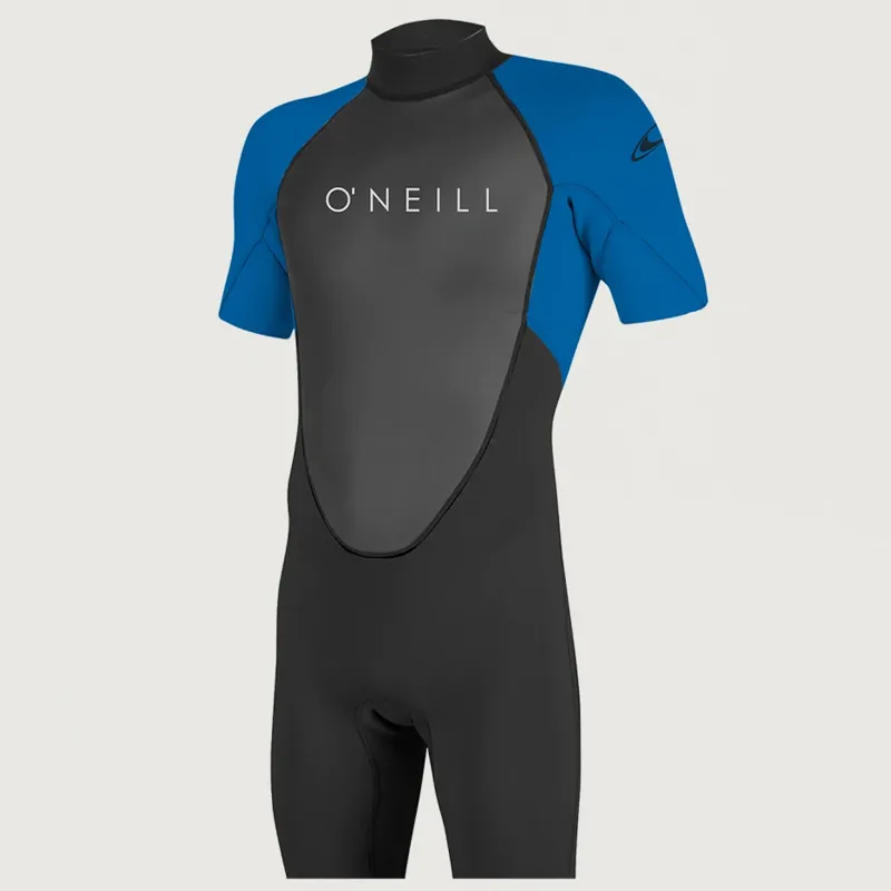 O Neill Reactor Youth 2mm Back Zip Shorty Wetsuit in Black/Ocean