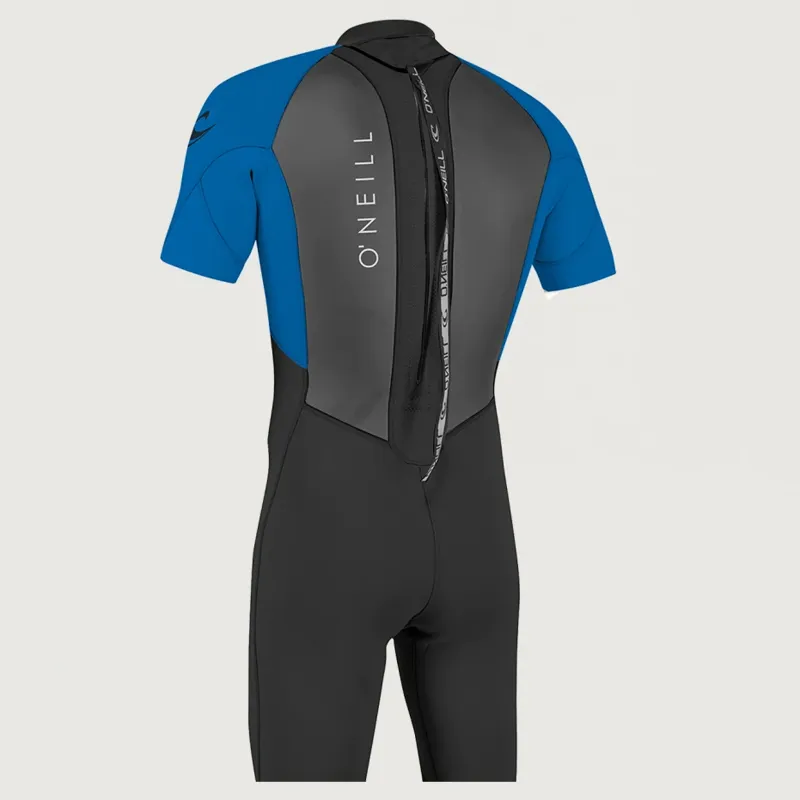 O Neill Reactor Youth 2mm Back Zip Shorty Wetsuit in Black/Ocean-1