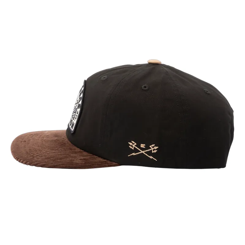 Dark Seas Oberon Cap in Black/Brown-1