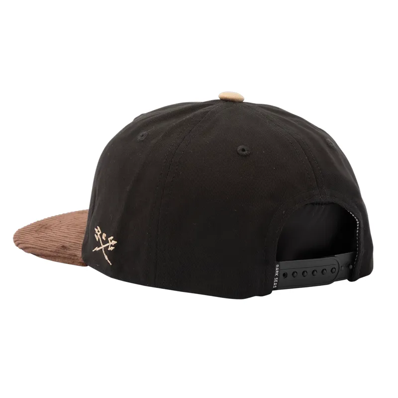 Dark Seas Oberon Cap in Black/Brown-2