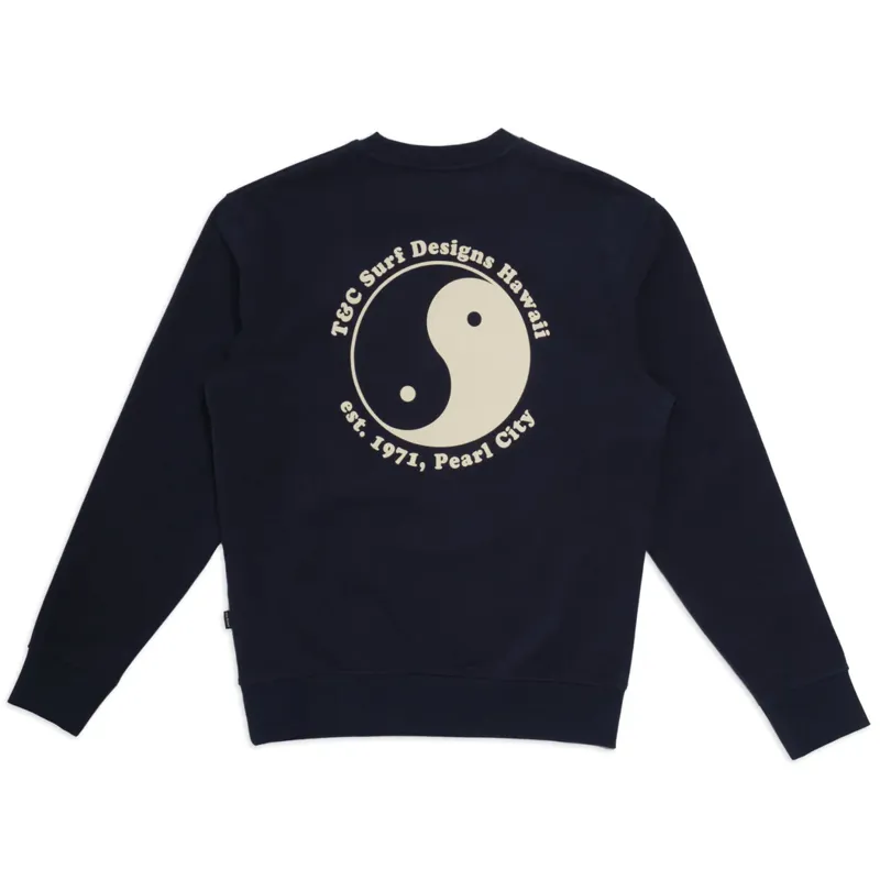 T and C OG Crew Sweat Top in Dark Navy