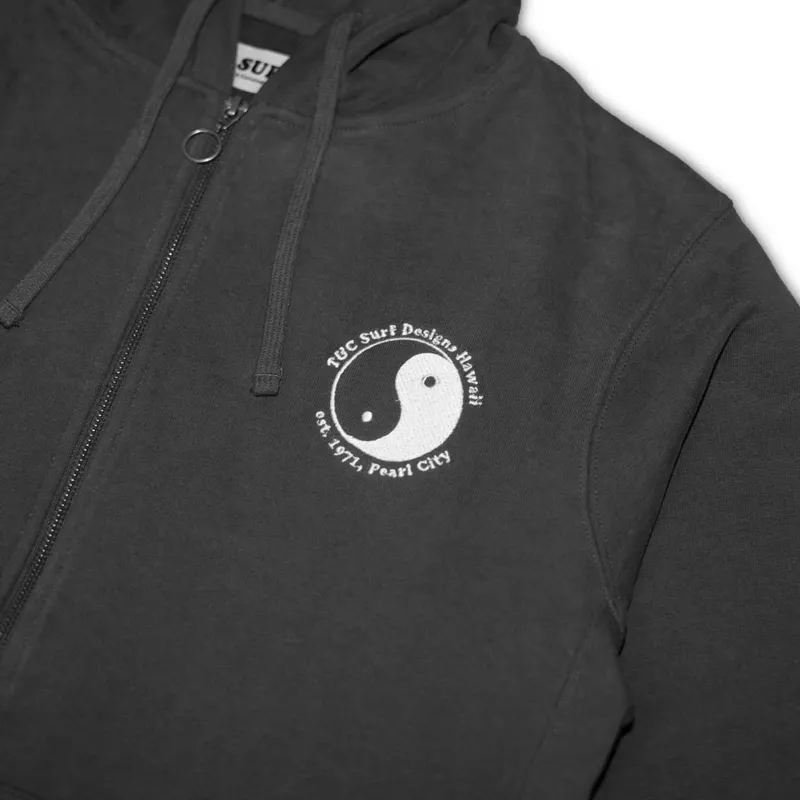 T and C OG Zip Hoodie in Washed Black-2