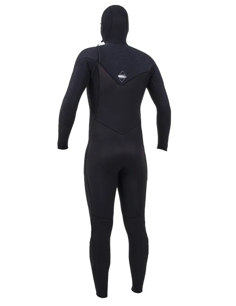 O Neill Hyperfreak 5-4mm+ Chest Zip Hooded Wetsuit-1