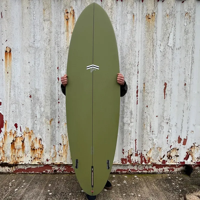 Thunderbolt Surfboards CJ Nelson Outlier X in Army - FCS2-3