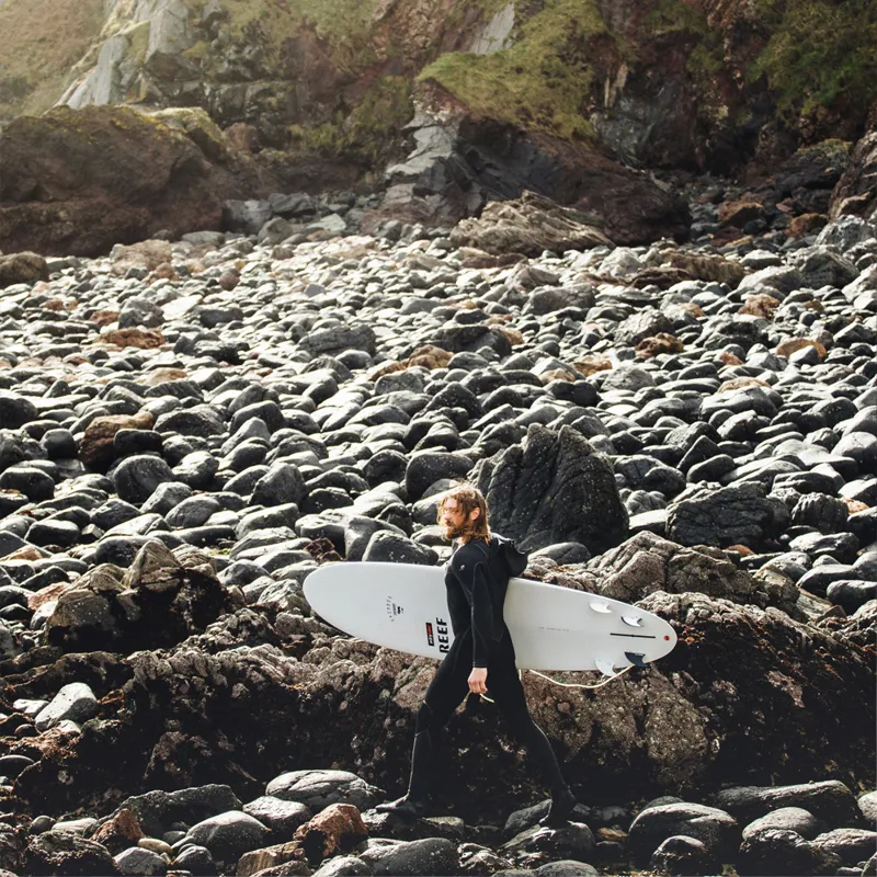 Skindog Surfboards Thunderbolt Red Ova in Silver - FCS2-1