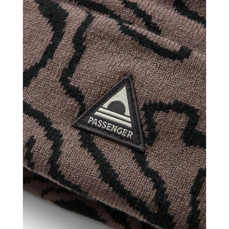 Passenger Amber Knit Beanie in Strata Swirl Black-1
