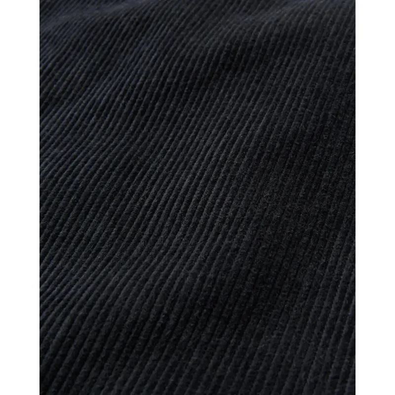 Passenger Kodiak Sherpa Lined Cord Overshirt in Faded Black-4