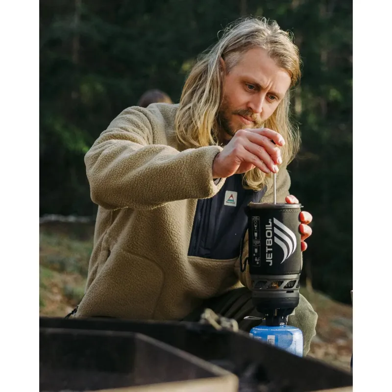 Passenger Offgrid 1/2 Zip Recycled Sherpa Fleece in Biscuit-3
