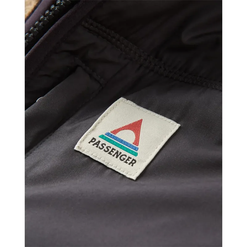 Passenger Offgrid 1/2 Zip Recycled Sherpa Fleece in Biscuit-5