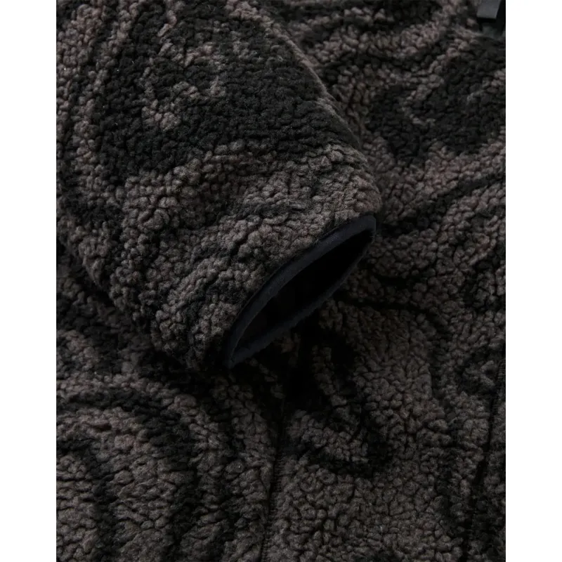 Passenger Offroad Sherpa 1/2 Zip Fleece in Strata Swirl Black-3
