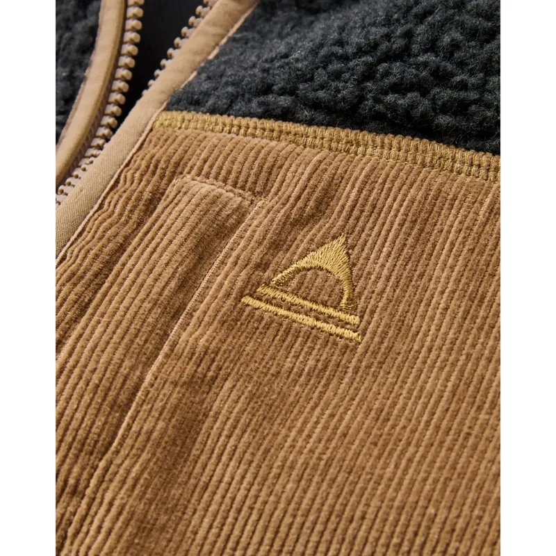 Passenger Trekker Hooded Sherpa Jacket in Black-1