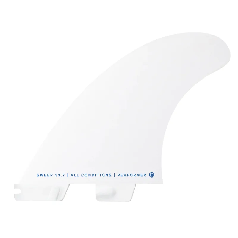 FCS II Performer White Edition PC Tri Fin Set - All Round-1