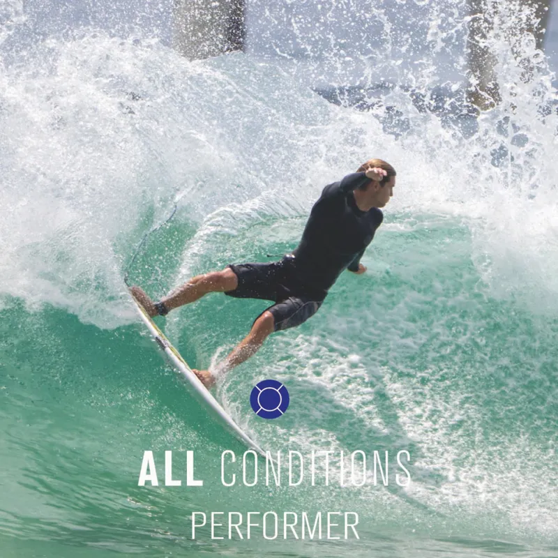 FCS II Performer White Edition PC Tri Fin Set - All Round-3