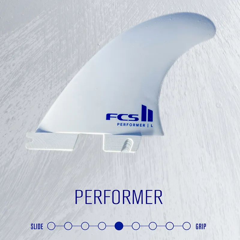 FCS II Performer White Edition PC Tri Fin Set - All Round-4