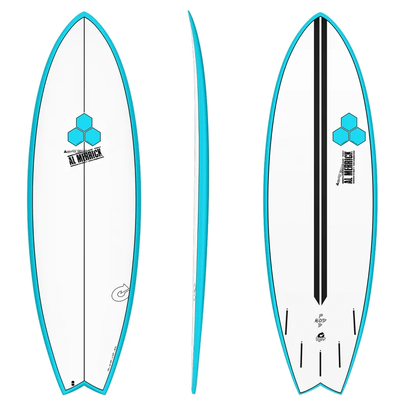 Torq CI PodMod Surfboard with Blue Rails and Pinline - Futures