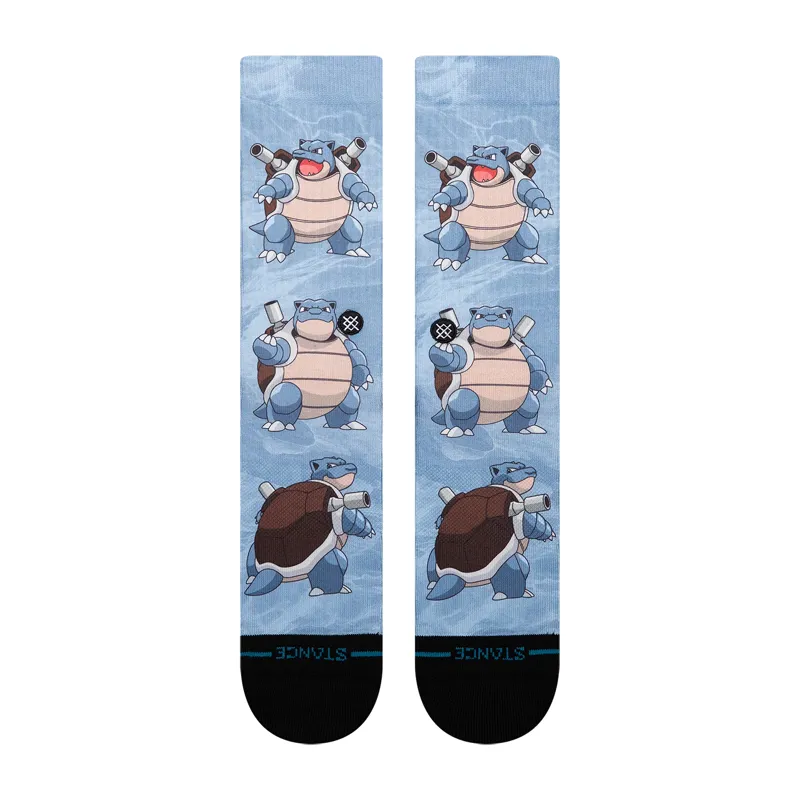 Stance Pokemon Blastoise Crew Sock in Blue-1