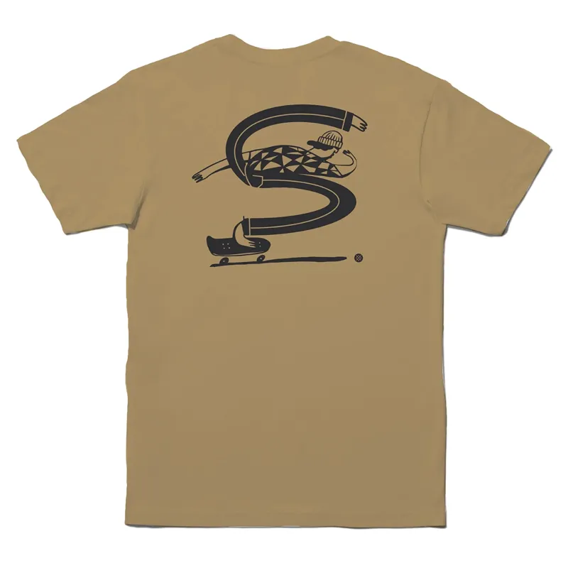 Stance Pounding Pavement Tee in Khaki
