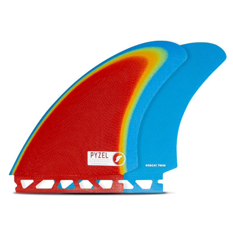 Futures Fins Pyzel Bobcat Fibreglass Rainbow Twin Fin Set