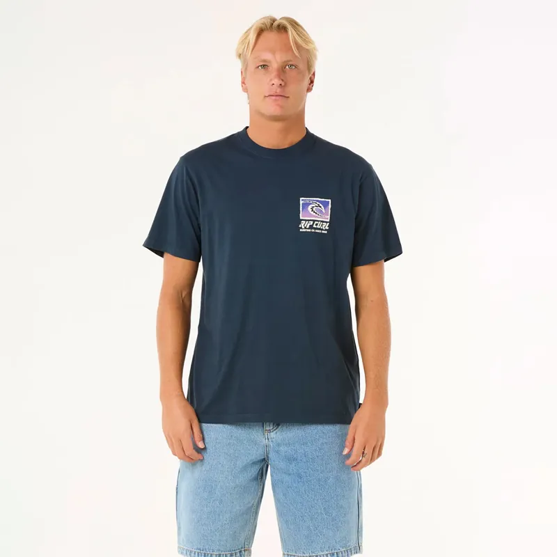 Rip Curl Raw Energy Trad Tee in Dark Navy-1