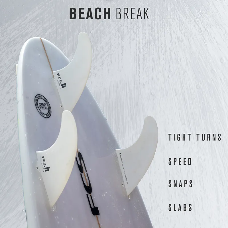 FCS II Reactor White Edition PC Tri Fin Set - Beach Break-2
