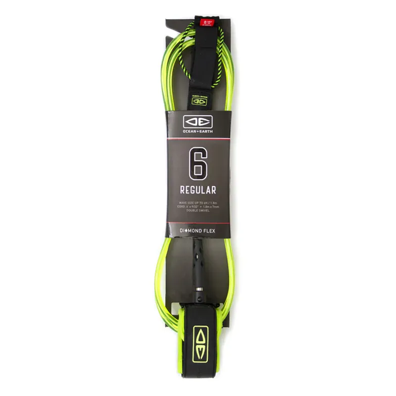 Ocean and Earth Diamond Flex Regular Leash in Lime-1