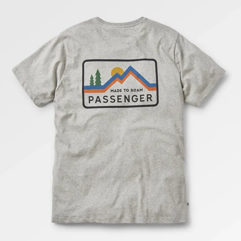 Passenger Made To Roam Recycled Cotton T-Shirt in Grey Marl