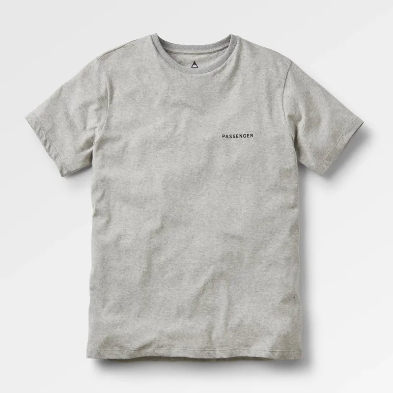 Passenger Made To Roam Recycled Cotton T-Shirt in Grey Marl-1