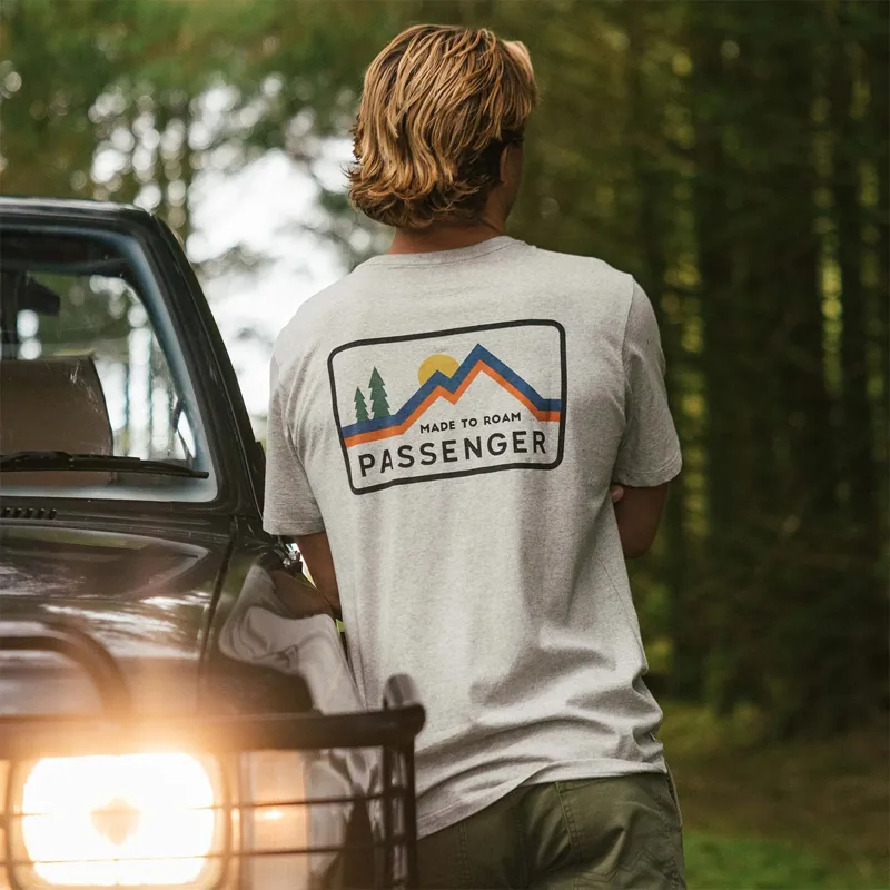 Passenger Made To Roam Recycled Cotton T-Shirt in Grey Marl-2